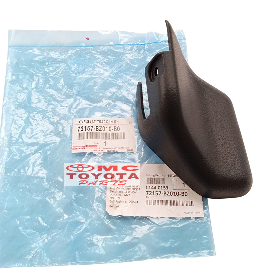 Cover Tutup Kaki Jok Bangku Depan Kanan Kiri Avanza Xenia Lama 2003-2011 Original 72157-BZ010-B0 / 72158-BZ010-B0 Hitam Tutup Cover Kaki Jok Depan Bagian Belakang Cover Baut Jok Depan