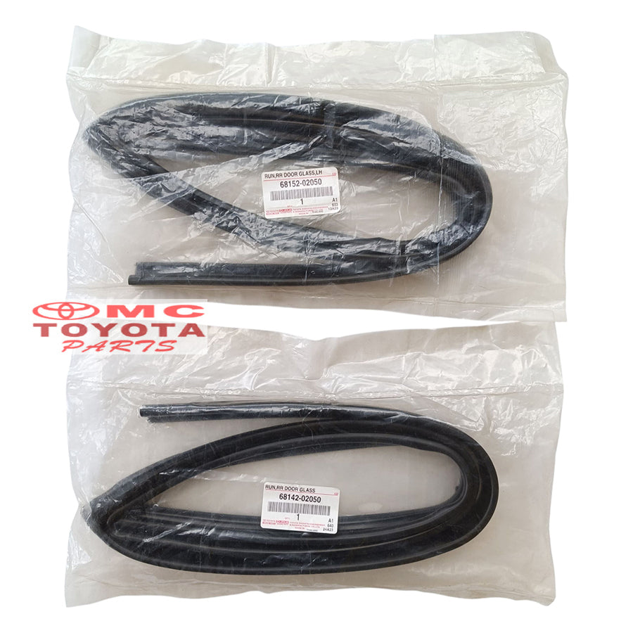 Karet Channel Kaca Pintu Belakang Kanan Kiri Corolla Altis 2001-2007 Original Toyota 68142-02050 / 68152-02050 Karet Chanel Canel Cenel Run Chanel Channel Lis List Karet Kaca Pintu Belakang