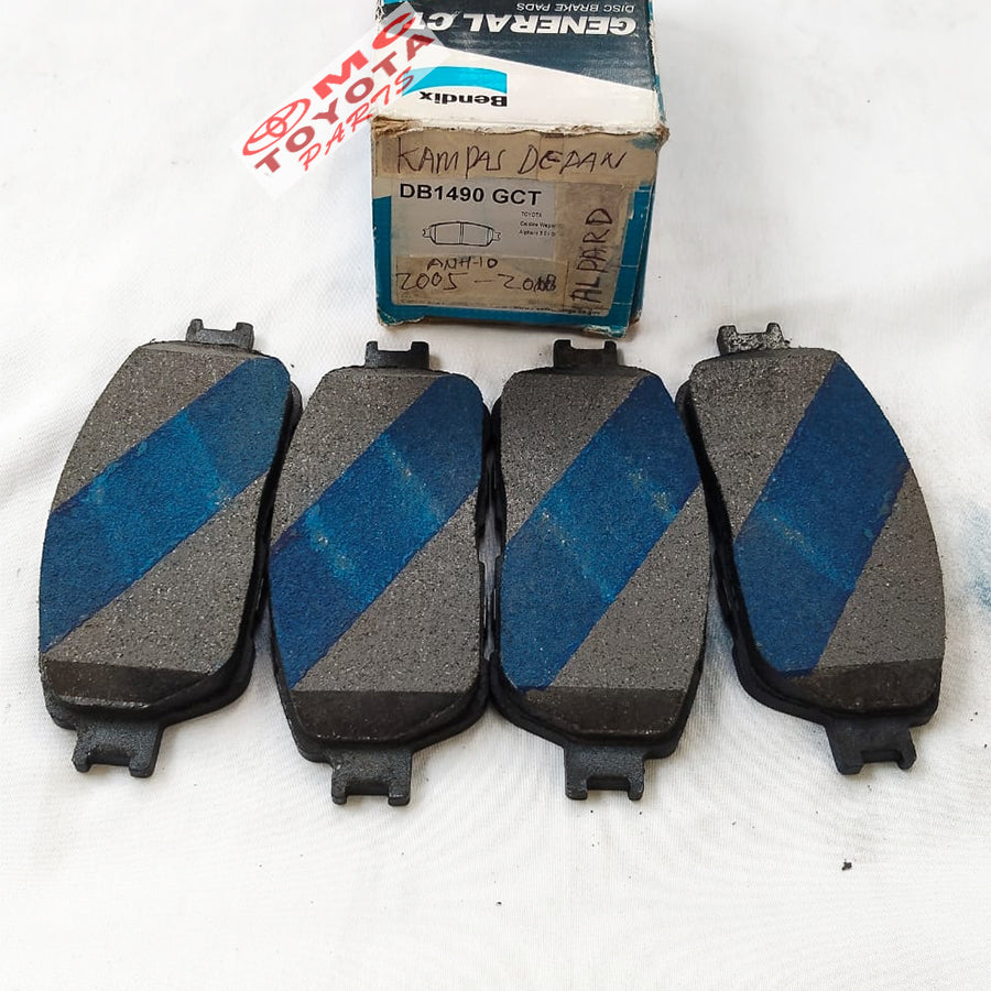 Brake Pad Depan Bendix Kampas Rem Depan Alphard ANH10 ANH-10 Original DB1490 GCT