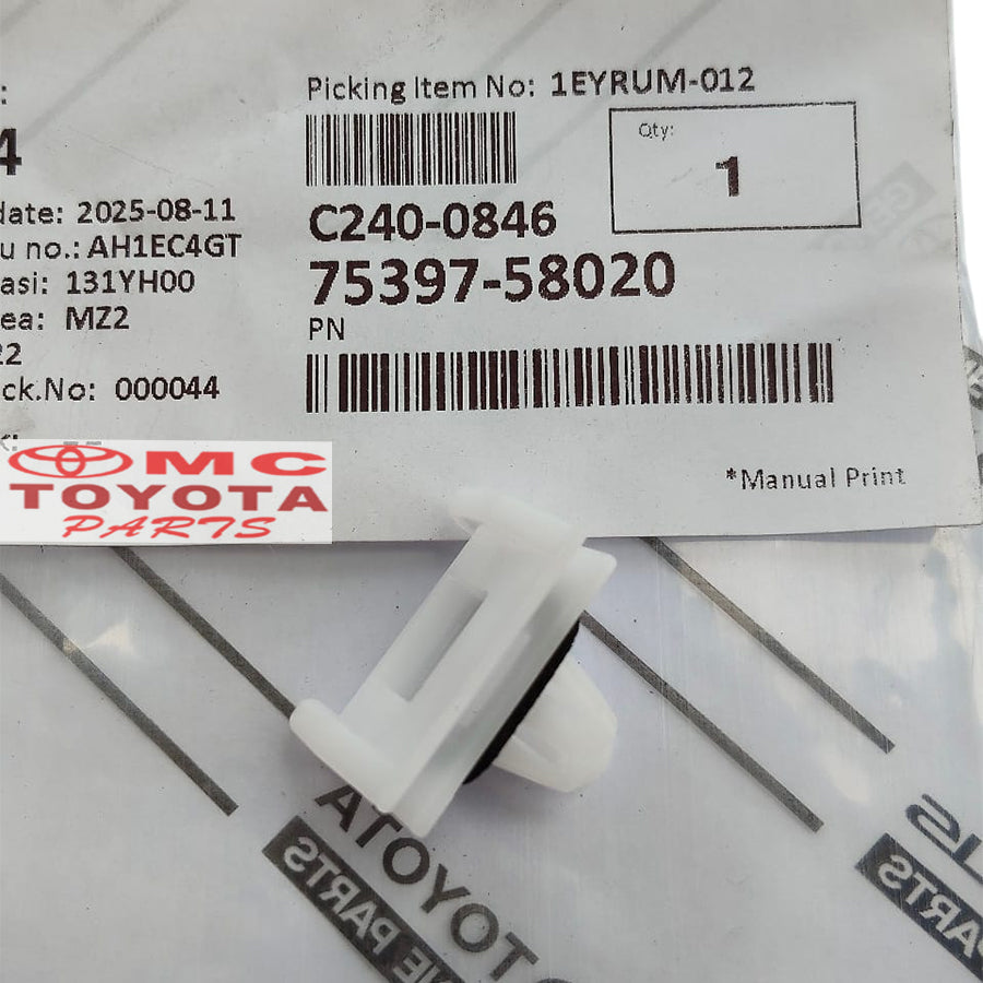 Clip Klip Kancing Moulding List Body Toyota Alphard Vellfire ANH20 GGH20 Original 75397-58020