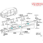 Clip Klip Kancing Moulding List Body Toyota Alphard Vellfire ANH20 GGH20 Original 75397-58020