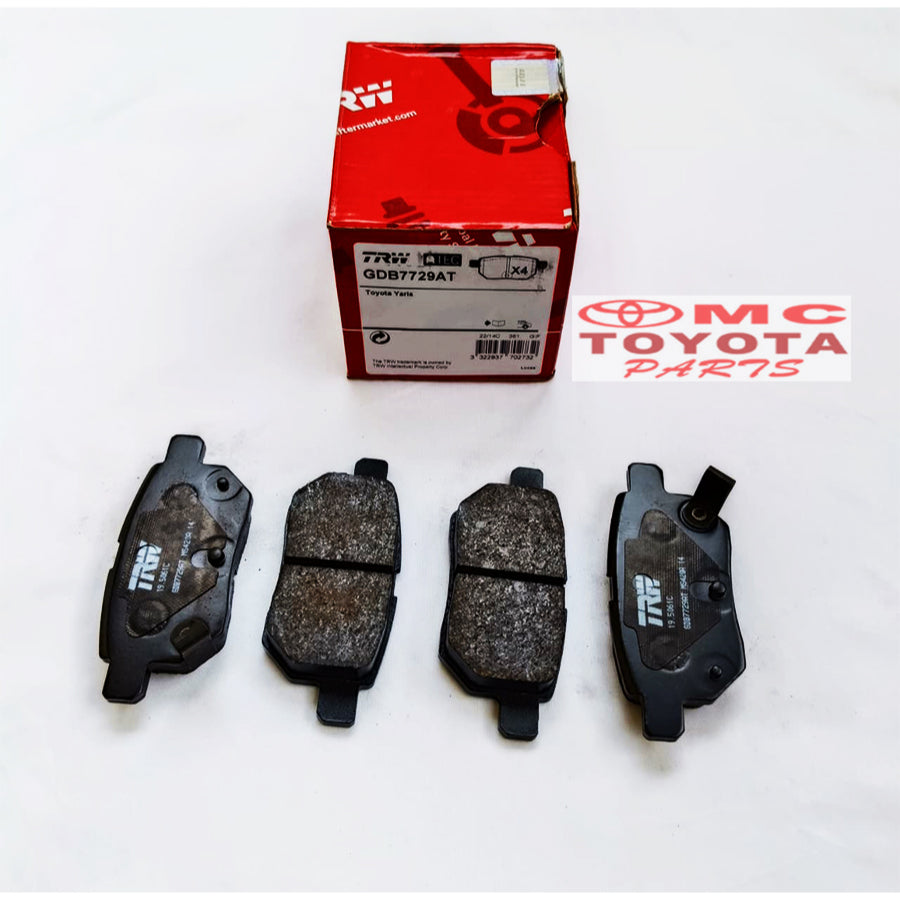 Brake Pad Kampas Rem Belakang Yaris New Corolla Altis GDB-7729 TRW