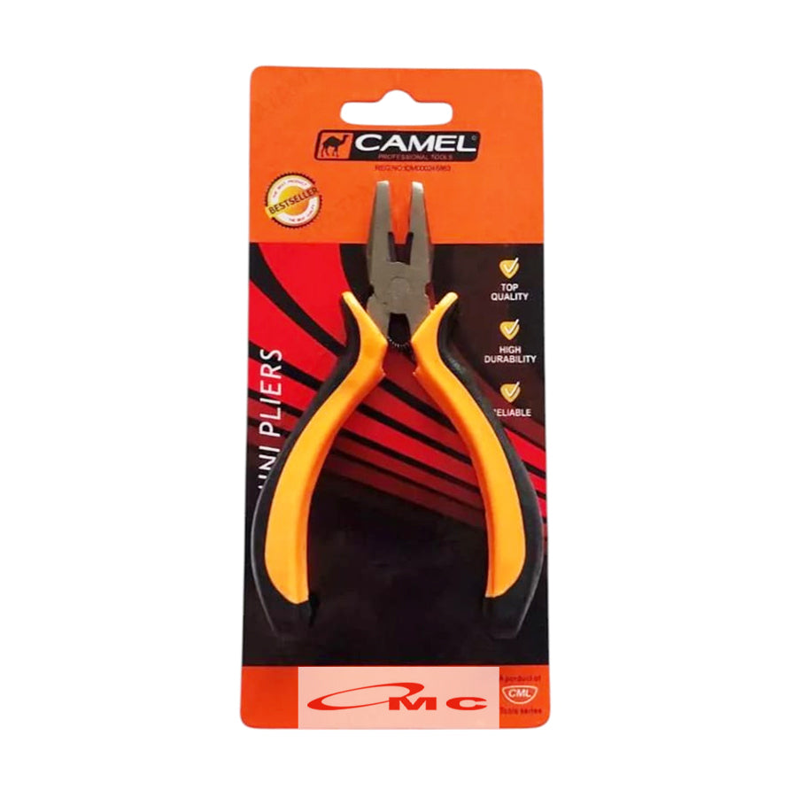 Tang Mini Camel Dengan Per 4.5" inch Tang Kombinasi Potong Lancip Mini Camel 4,5" Tang Lancip Tang Jepit Tang Potong Pemotong Kawat Kabel 4,5 4.5 inch Tang Mini Pliers Kecil Gagang Karet Anti Slip