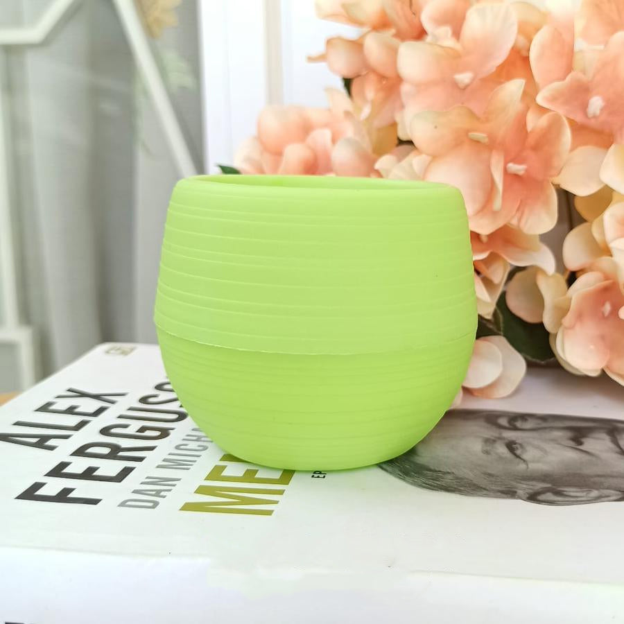 Pot Bulat Mini Self Watering Pot Bunga Warna Warni Pot Plastik Tanaman Hias Pot Bola Telur Sukulen Sekulen Kaktus Katus Vas Bunga Shabby Vintage Dekor