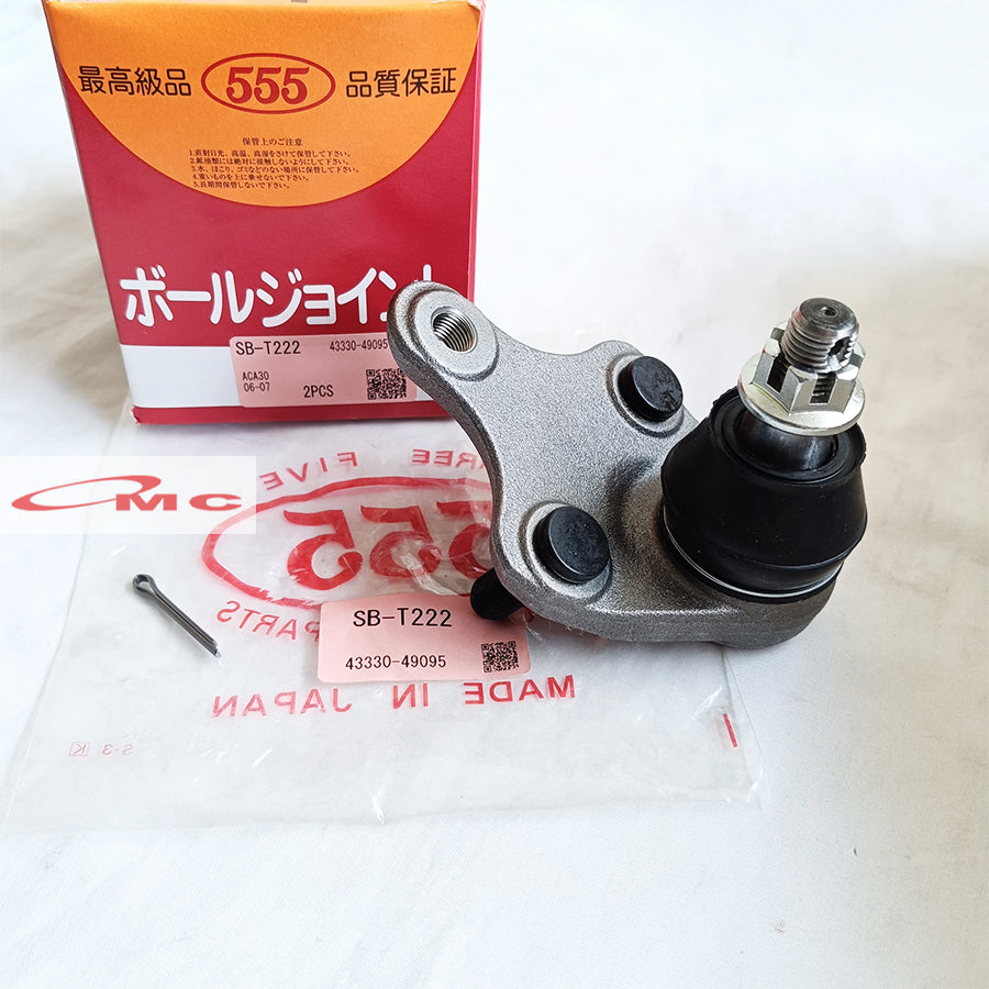 Ball Joint Toyota New Alphard Vellfire 2008-2015 ANH20 GGH20 Previa Estima Rav4 ACA30 Original 555 Japan SB-T222 / 43330-49095 Bal Join Bola Stir Balljoint