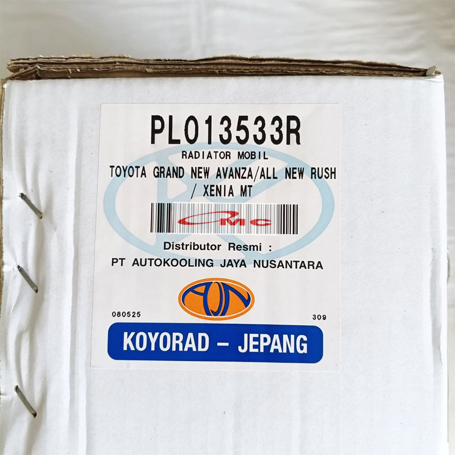 Radiator Grand Avanza Xenia All New Rush Terios Dual VVTI Manual Koyorad Jepang Japan PL013533R Radiator Assy Toyota Grand New Avanza Xenia Dual vvti Terios Rush MT PL013533