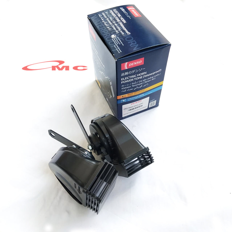Klakson Electric Horn Mobil Motor Denso Power Tone Trumpet Keong Waterproof 12V HM273000-0410 Low+High