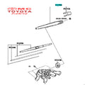 Gagang Wiper Blade Belakang Innova Reborn 2016-2022 Original Toyota 85241-0K040 Gagang Wiper Belakang Gagang Wifer Belakang Wiper Arm Belakang
