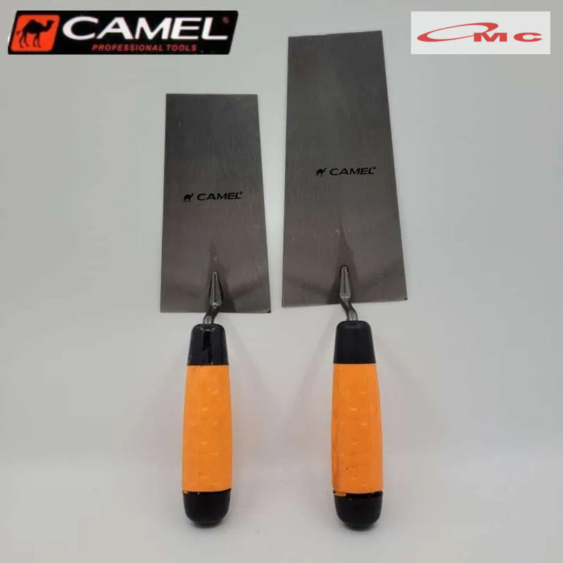 Camel Sendok Semen Kotak 6" inch Gagang Karet Fiber Anti Slip Sendok Semen Papak Segi Kotak Sendok Bata Sendok Acian Camel 6 in Alat Adukan Semen Pasir Cetok Tembok Plat Baja