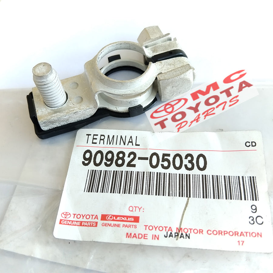 Terminal Aki Klem Accu Batteri Kepala Accu Land Cruiser VX80 Starlet Corolla Corona Hilux Camry Hiace Supra 90982-05030 Original