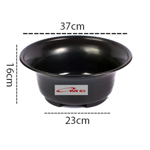 Pot Tanaman Hias Bunga Bonsai Bulat Plastik Hitam   37cm
