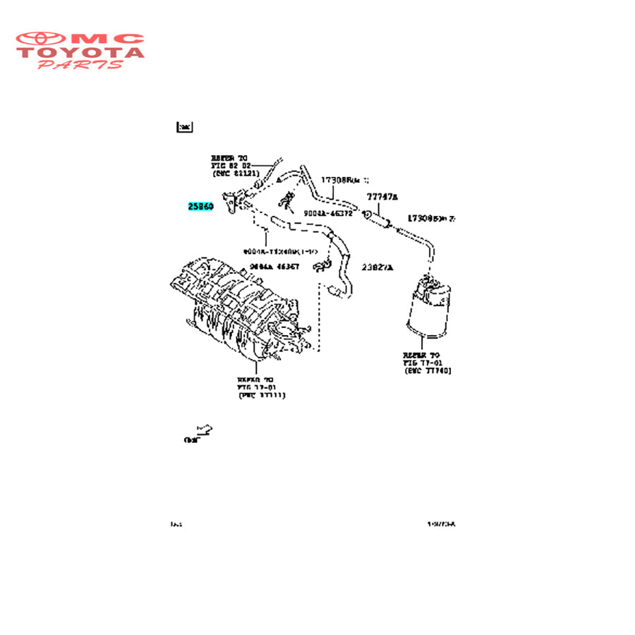 Valve Sensor Vacuum Vacum Calya Sigra Agya Wigo Original 25860-BZ020
