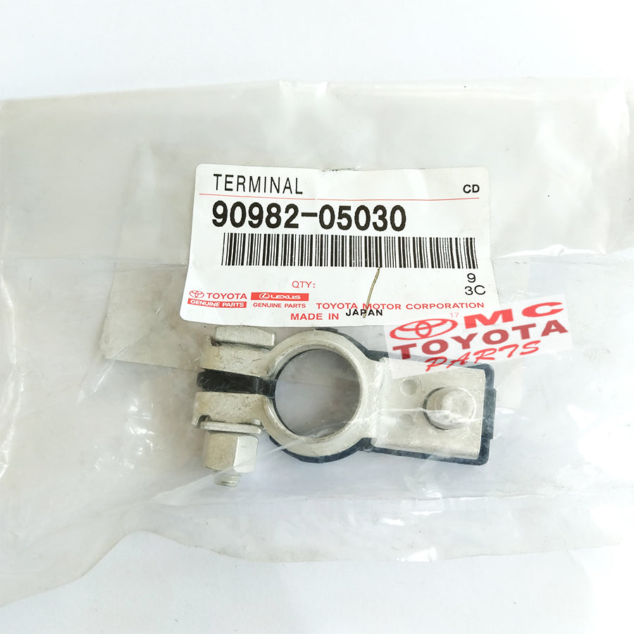 Terminal Aki Klem Accu Batteri Kepala Accu Land Cruiser VX80 Starlet Corolla Corona Hilux Camry Hiace Supra 90982-05030 Original