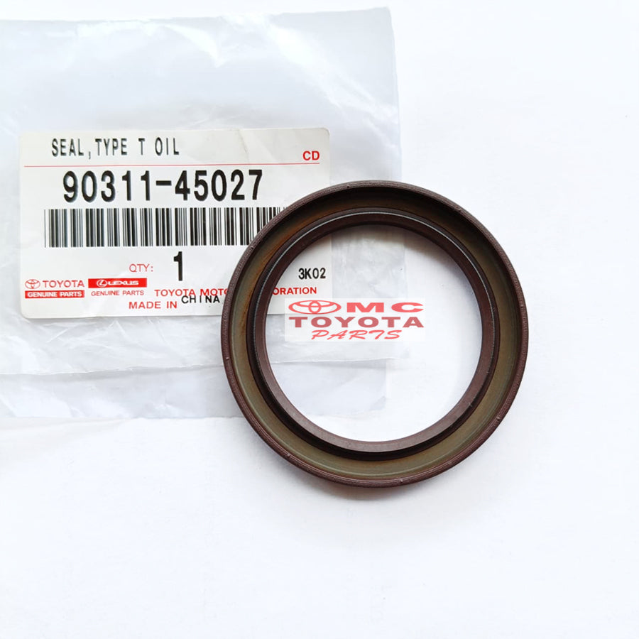 Seal Converter CVT Matic New Altis Alphard Vellfire Previa Estima RAV4 Lexus NX300 RX200 Harrier Sienta Yaris Vios Corolla Cross Original Toyota 90311-45027 Sil Seal Type T Oil Seal Converter Matic ANH20 2400cc 2AZFE 2AZF Conventer Metic