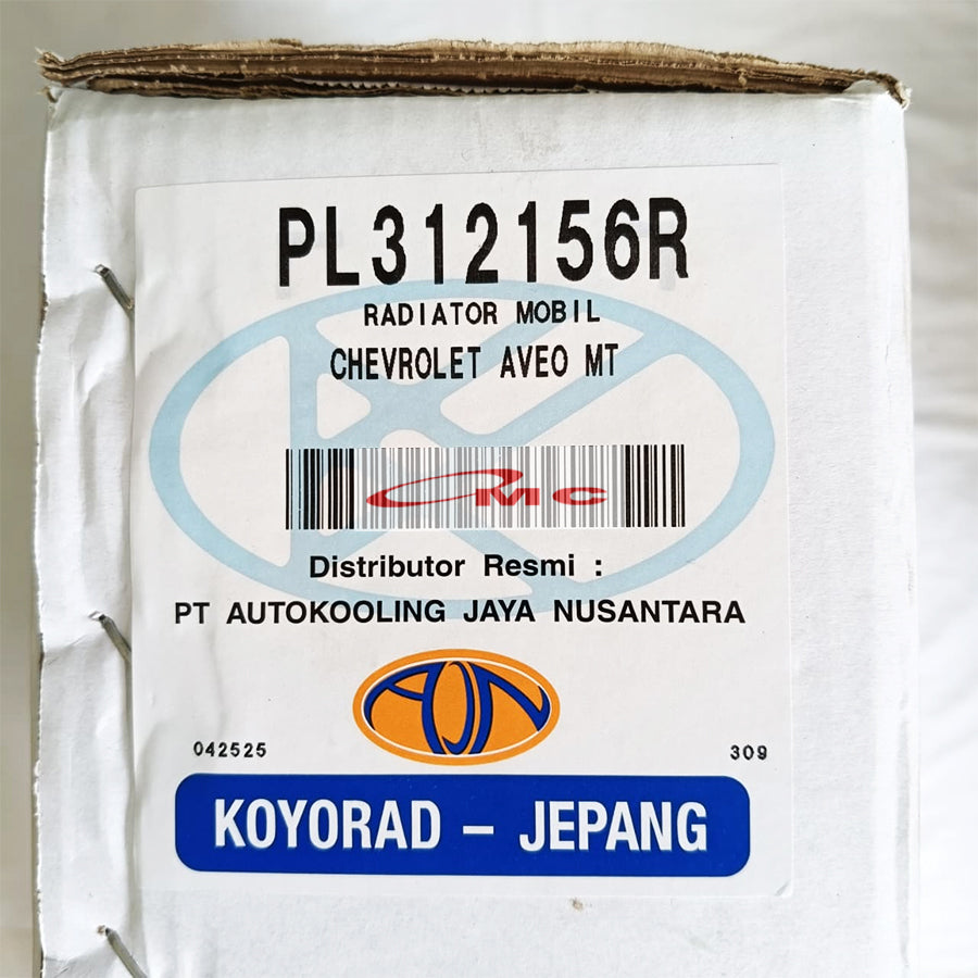 Radiator Chevrolet Aveo Kalos Lova Manual Koyorad Jepang Japan PL312156R Radiator Aveo Pendek Manual MT PL312156
