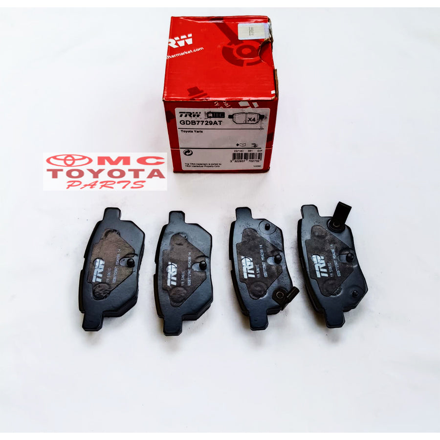 Brake Pad Kampas Rem Belakang Yaris New Corolla Altis GDB-7729 TRW