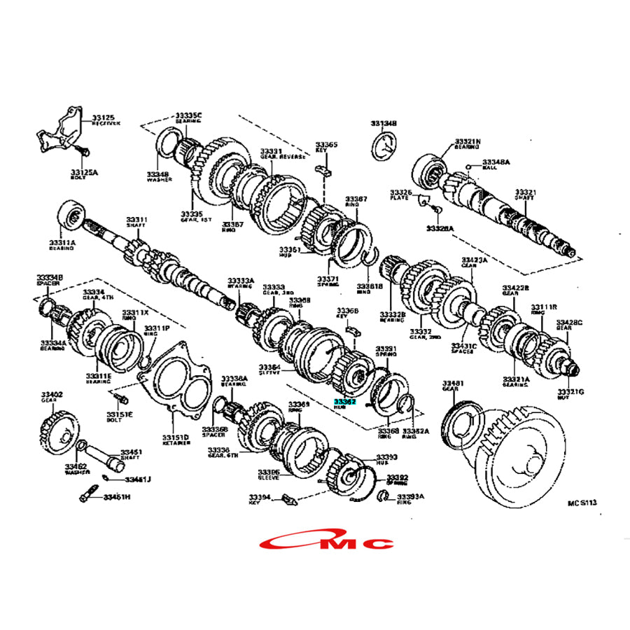Hub Transmisi Soluna Vios old Corolla great Twincam Starlet Original Gigi 3-4 33362-12020