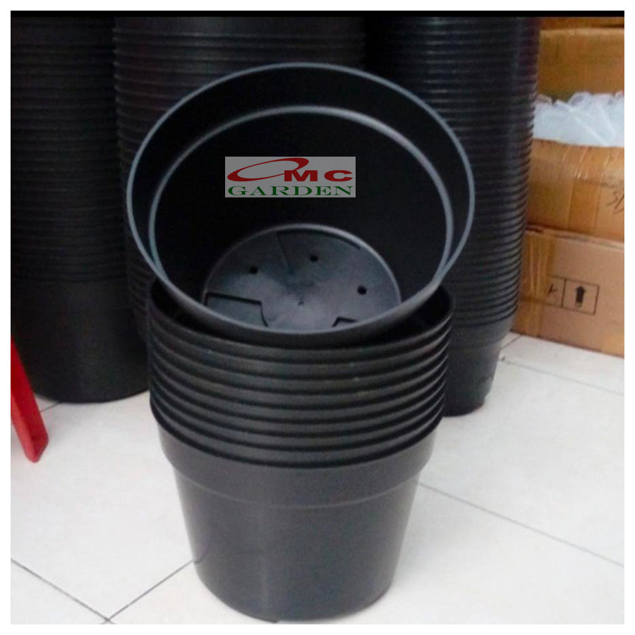 Pot Tanaman Hias Bunga Bonsai Hitam Plastik Jumbo 30cm