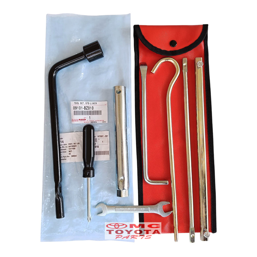 Tool Kit Set Avanza Xenia Rush Terios Innova Original 09101-BZ010 Toolkit Tool Set Kunci Ban Serep Tool Kit Kunci Roda Gagang Ban serep