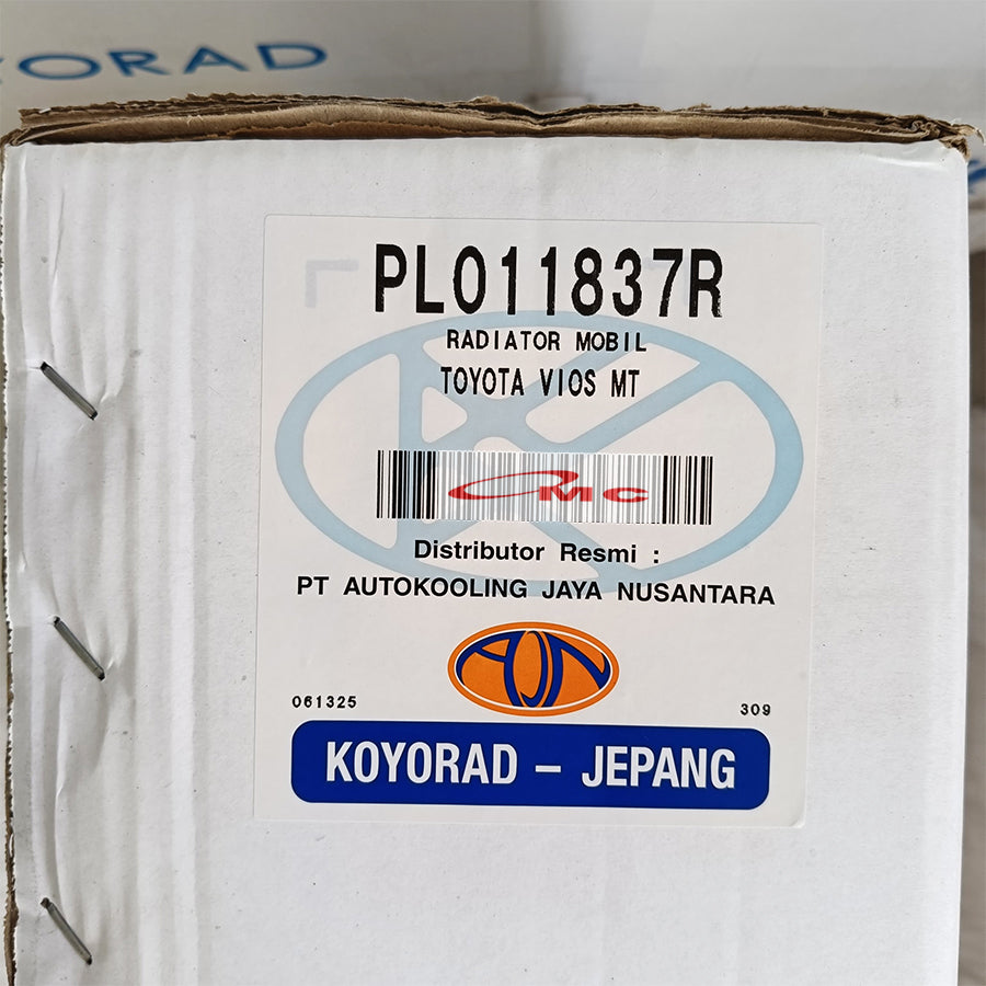Radiator Toyota Vios Lama Manual 2002-2007 Koyorad Jepang Japan PL011837R Radiator Vios Old Gen 1 Gen1 Manual MT
