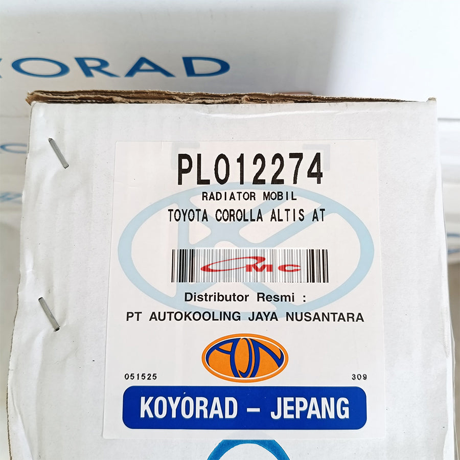Radiator New Altis Matic 2007-2013 Koyorad Jepang Japan PL012274 Radiator Assy Toyota New Corolla Altis Matic Automatic AT