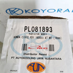 Radiator Honda Civic FD FD1 1.8 1800cc Matic Manual 2006-2012 1Ply 16mm Koyorad Jepang Japan PL081893 Radiator All New Civic FD1 1800 cc AT MT