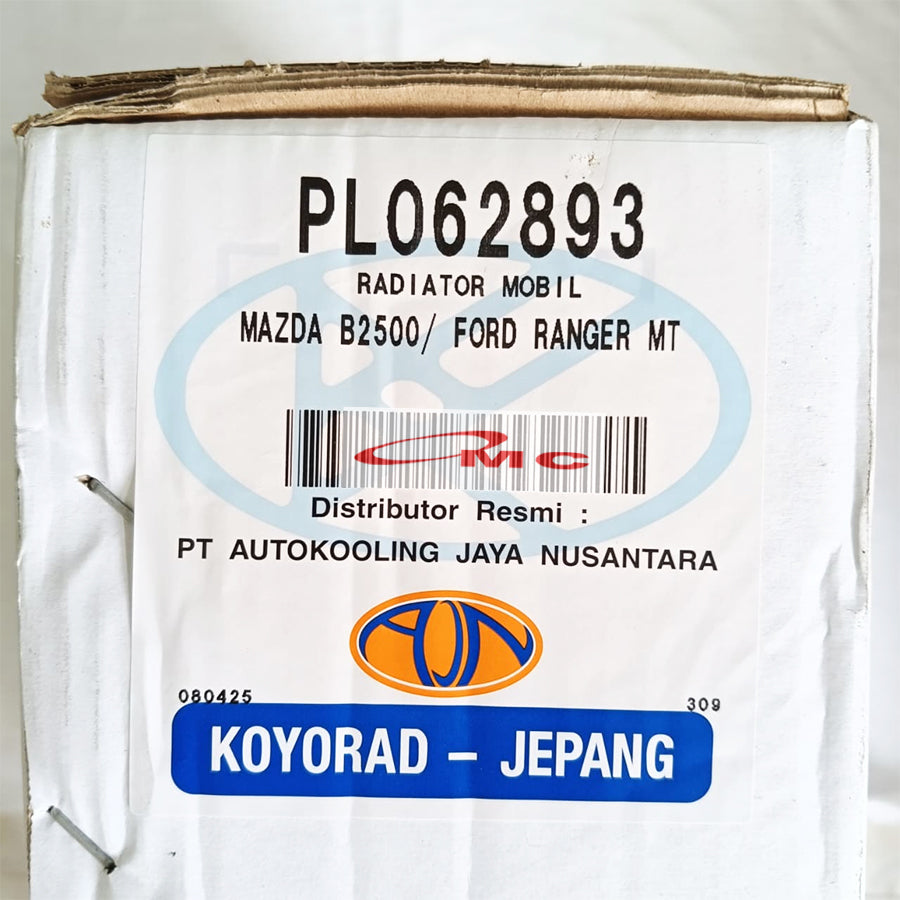 Radiator Koyorad Ford Ranger Everest Mazda BT50 Manual 2.5 2.9 Original Koyorad Jepang Japan PL322315 / PL062893 Radiator Mazda B2500 BT50 BT 50 Ford Ranger Everest 2500cc 2900cc TDi TDCi Manual MT