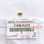 Oli Jet Blok Mesin Orifice Cylinder Block Oil Silinder Blok Oli Hilux Fortuner Innova Diesel 2KD 1KD Hiace Original Toyota 11448-0L010