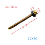 Skrup Sekrup Roofing Kuning 12X50 Turbofix Baut Roofing Baja Ringan Baut Rofing Screw Rufing Ruping Paku Besi Holo Hollow Drat Kasar 5cm Pcs Satuan