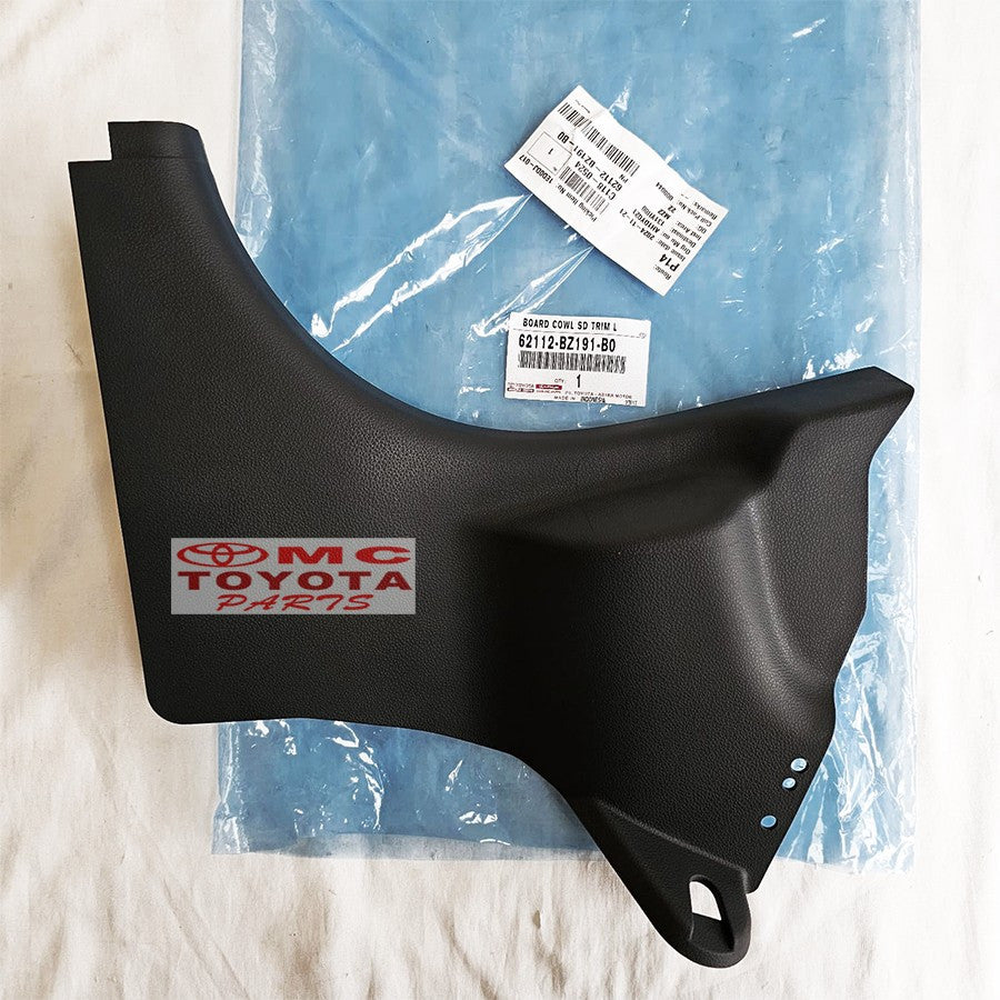 Cover Tutup Board Cowl Side Trim Dek Kabin Depan Samping Bawah Stir Pengemudi Kiri Kanan Agya Ayla Original 62112-BZ191-B0 62111-BZ190-B0