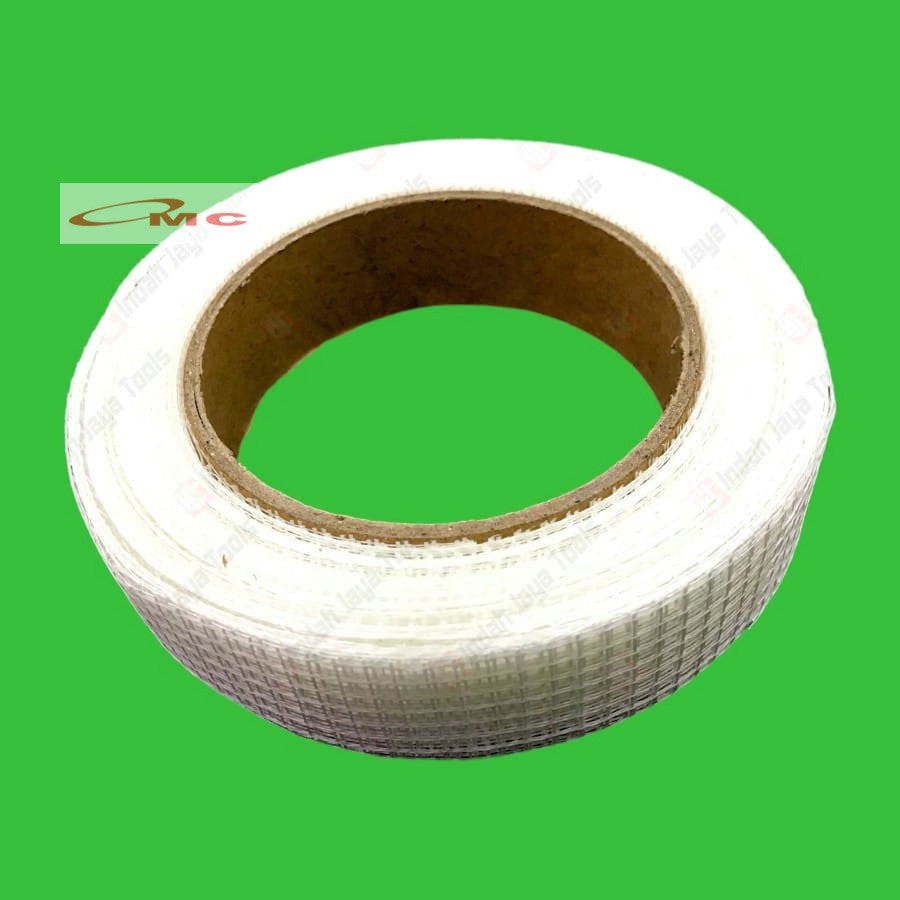Kasa Lakban Lem Gypsum 1" Inch Lakban Gipsum Plafon 1 Inch Kain Kasa Gypsum Fiberglass Tape Lem Kasa Roll Isolasi Lakban Gypsum Plafon Kasa Kain Fiber