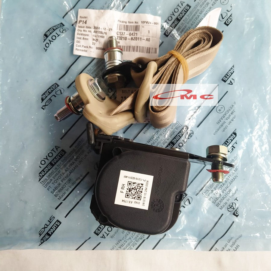 Safety Belt Seat Belt Depan Kanan Kiri Avanza Xenia Original Toyota 73210-BZ011-A0 73220-BZ011-A0 Sabuk Pengaman
