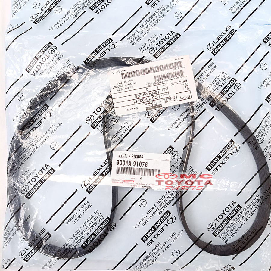 Tali Kipas Fan Belt Van Belt V Belt Fanbelt 6PK1148 Original Toyota All New Avanza Veloz Xenia 2022 Up 9004A-91076