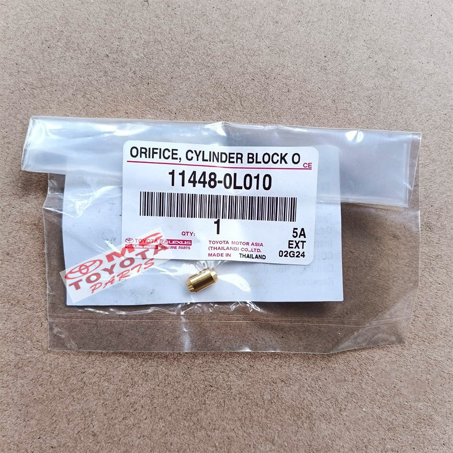 Oli Jet Blok Mesin Orifice Cylinder Block Oil Silinder Blok Oli Hilux Fortuner Innova Diesel 2KD 1KD Hiace Original Toyota 11448-0L010