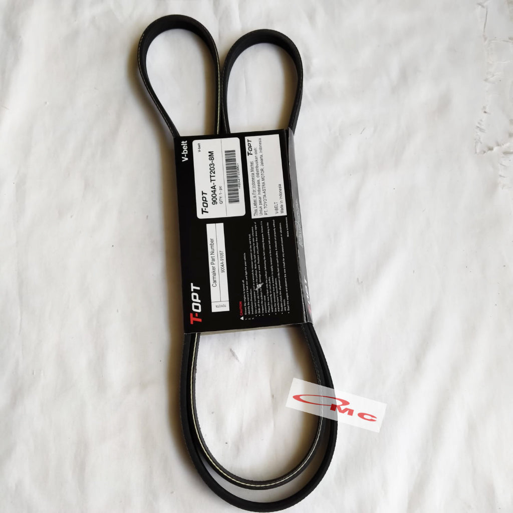 Tali Kipas Fan Belt Van Belt V Belt Fanbelt Avanza Xenia All new 1300CC Orisinil T-OPT 9004A-TT203-8M