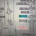 Tatakan Per Shockbreker Depan Ori Seat Mangkok Per Shock Depan Corolla Altis Prius Original Toyota 48044-12100