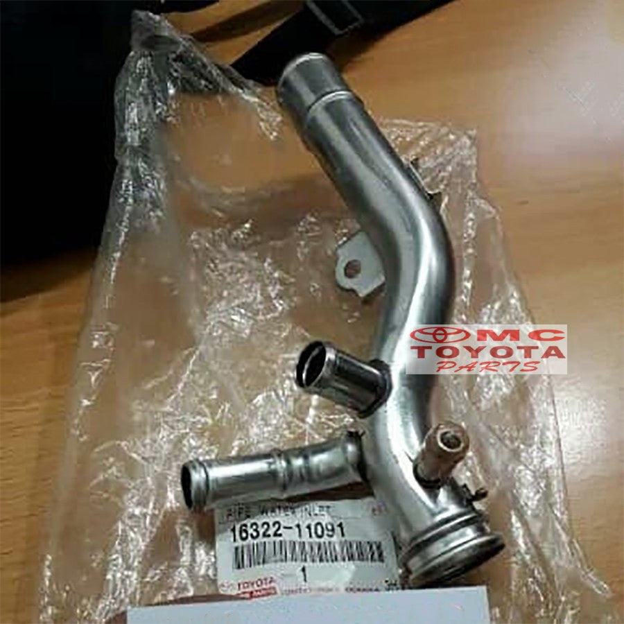 Selang Pipa Radiator Pipe Water Inlet Pipa Water Pump Starlet EP70 EP80 Twincam 1300cc Corolla SE Saloon Original Toyota 16322-11091 Pipa Water By Pass Pipa Bypass Pipa Waterpump