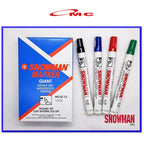 Spidol Permanen Snowman G12 G-12 G 12 Spidol Snowman Permanent Spidol G12 Permanen Spidol Permanent Marker Spidol Papan Tulis Hitam Biru