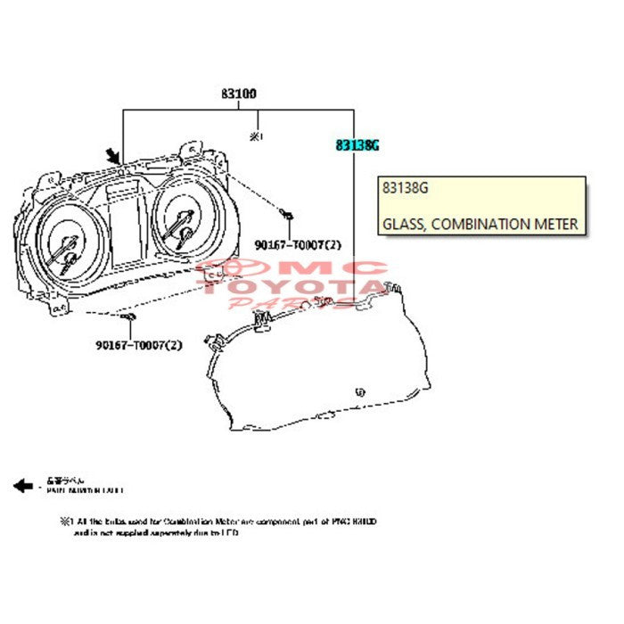 Mika Kaca / Glass Speedometer Original Toyota New Fortuner VRZ Hilux Revo 83852-FBJ30 Mika Speedometer