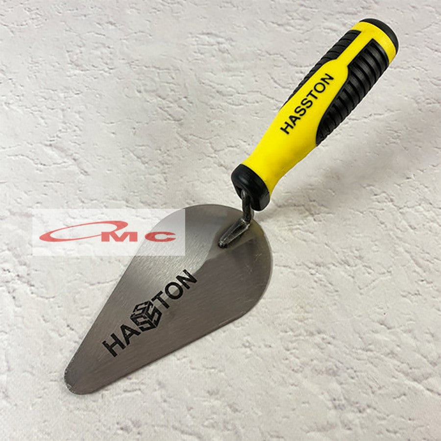 Hasston Sendok Semen Lancip 6" 7" 8" Gagang Karet Anti Slip Cetok Tembok Haston Catok Cetok Sekop Skop Tanah Plat Baja Alat Adukan Semen Pasir 6 7 8 Inch
