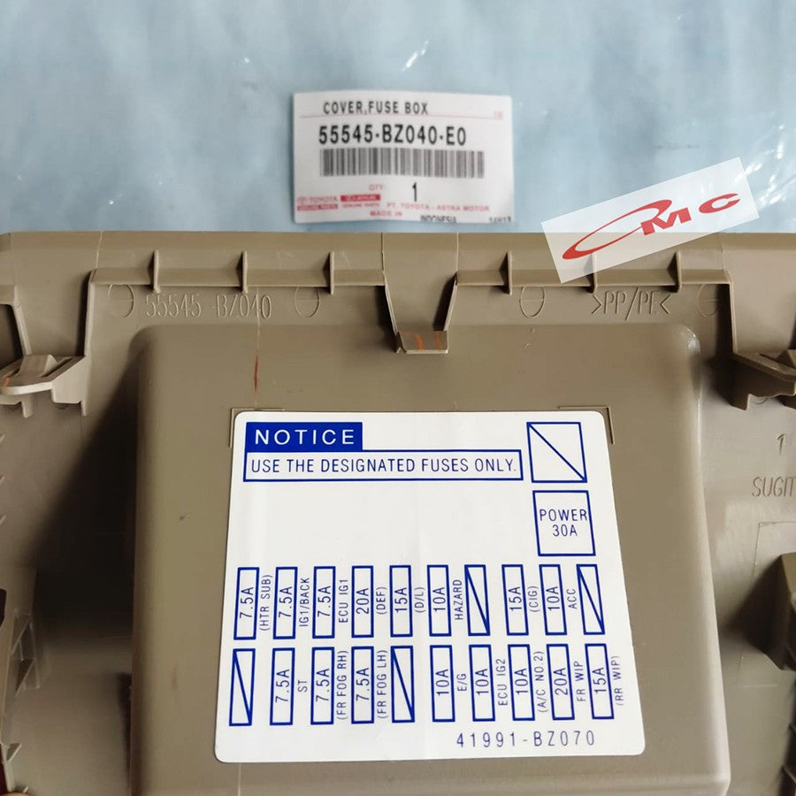 Cover Tutup Box Sekring Dashboard All New Avanza Xenia Veloz Original 55545-BZ040-B0 55545-BZ040-E0 Cover Fuse Box yang di Dashboard Cover Tutup Fuse Box Sekring Sekering Sikring Dasboard