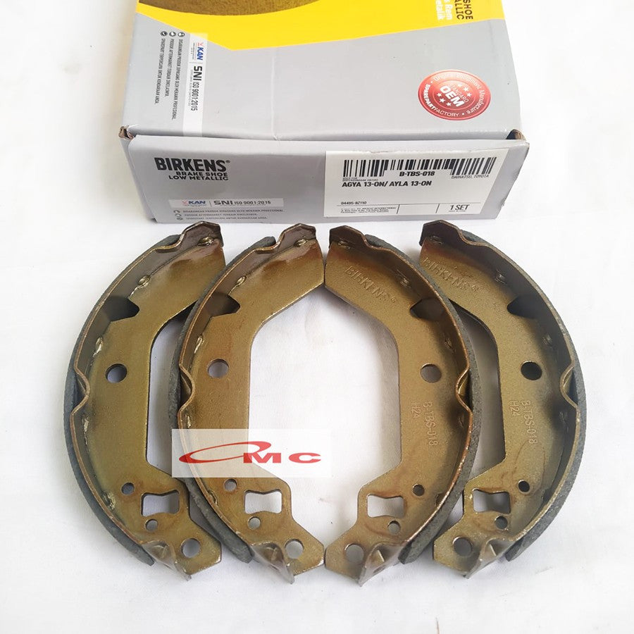 Brake Shoe Kampas Rem Belakang BIRKENS Ayla Agya Asli Birkens B-TBS-018