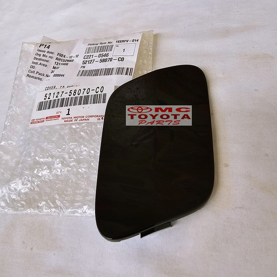 Tutup Cover Derek Towing Bumper Depan Kanan Kiri Alphard 2005-2008 Original Toyota 52127-58070-C0 / 52128-58050-C0 Cover Towing Tutup Derek Depan Tutup Towing Depan Bemper Bumper Ori