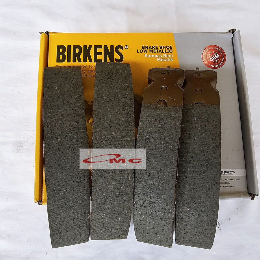Brake Shoe Kampas Rem Belakang Nissan Evalia 2012-2018 Low Metallic Asli Original BIRKENS B-NBS-009