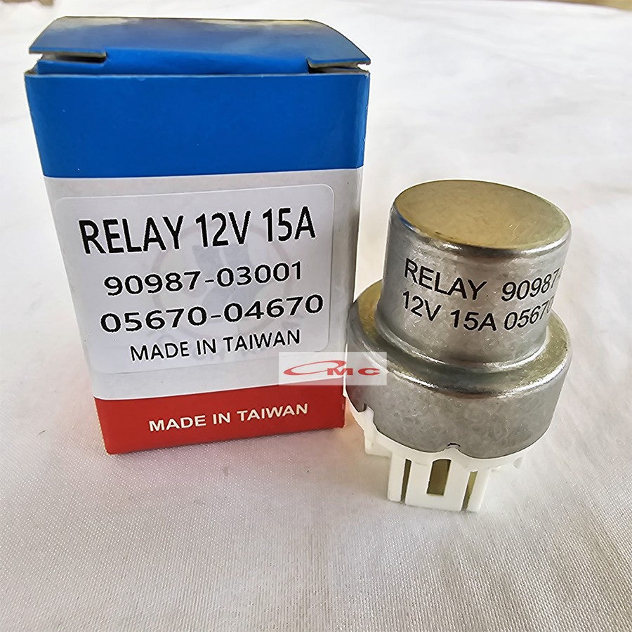 Relay Fuse Box Cooling Fan pendingin Radiator Toyota Kijang 5K Grand KF52 Corolla Twincam Great AE80 GL Starlet Camry EP81 Dyna hiace land Cruiser Pin4 Kaki4 12V 15A 90987-03001 05670-04670