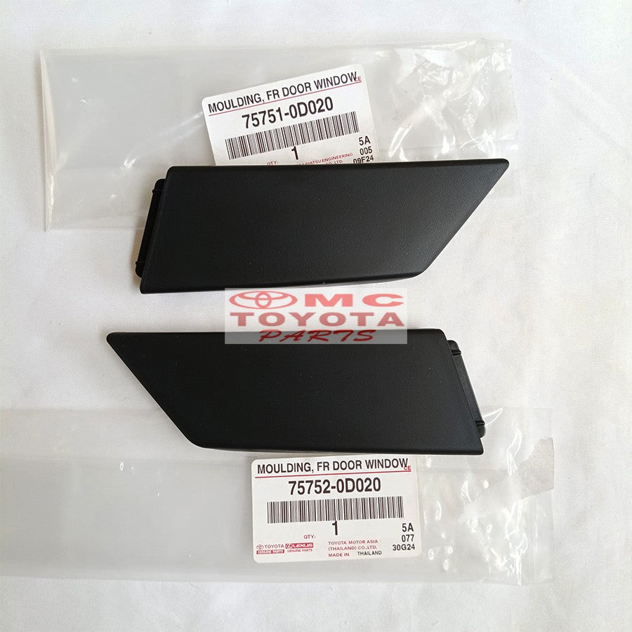 Garnish Pilar Segitiga Luar Spion Kanan Kiri Cover Pilar Luar Yaris Original 75751-0D020 75752-0D020 Moulding Kaca Segitiga Cover Tutup Kaki Spion
