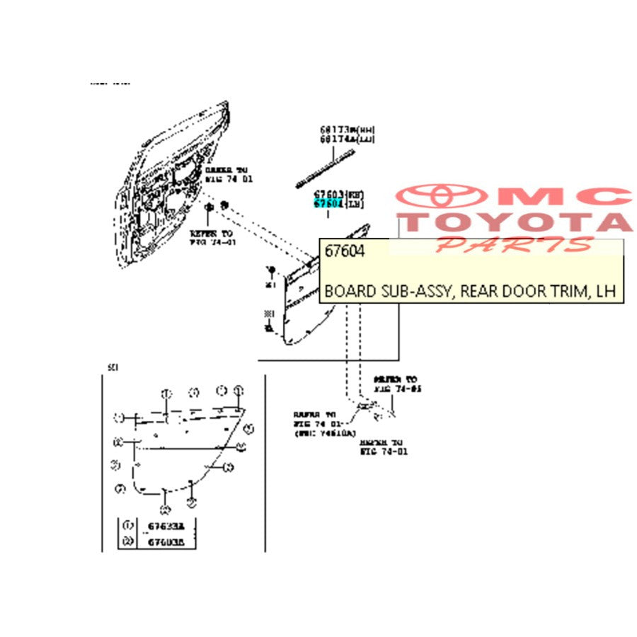 Panel Assy Door Trim Doortrim Pintu Belakang Tengah Kanan Kiri Agya Ayla Original 67630-BZ400-B1 67640-BZ400-B1 Door Trim Pintu Tengah