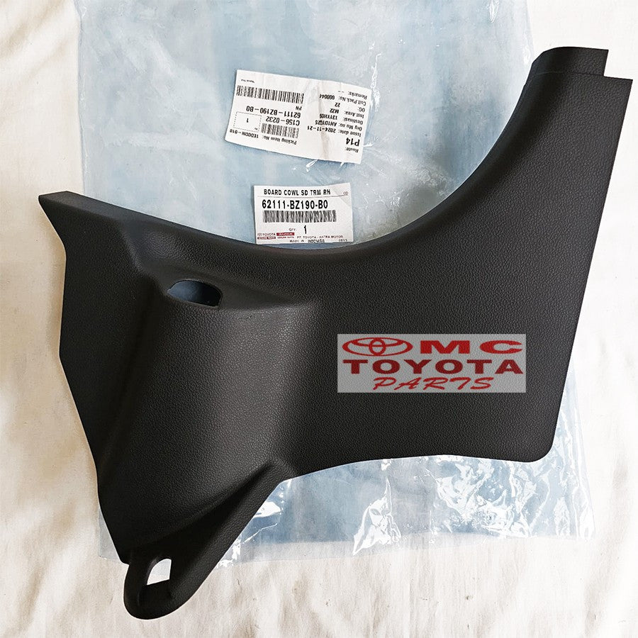 Cover Tutup Board Cowl Side Trim Dek Kabin Depan Samping Bawah Stir Pengemudi Kiri Kanan Agya Ayla Original 62112-BZ191-B0 62111-BZ190-B0