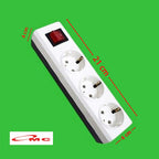 Broco Stop Kontak 3 / 5 Lubang Non CP 15431 / 15451 + Switch Lamp Lampu Colokan Broco Tanpa Kabel Cable Tanpa Child Protection Multi Socket Outlet Terminal 3 / 5 Lubang