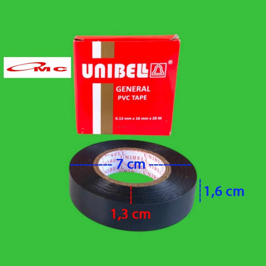 Unibell Isolasi Kabel Listrik Warna Hitam 20 Meter Isolasi Listrik Unibel Isolasi Unibel Solatip Kabel Isolasi Lakban Listrik Selotip Kabel Solasi Listrik Selotip Listrik Solasi Kabel Electrical Tape